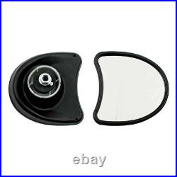 1 Paire Miroir pour Capot Dual, Noir, pour Harley-Davidson Touring 14-17