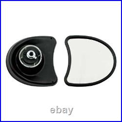 1 Paire Miroir pour Capot Simple, Noir, pour Harley-Davidson Touring 14-17