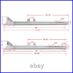 39 Fishtail Double échappement Slip On Silencieux pr Harley Touring FLHT 17-24 39 Fishtail Double échappement Slip On Silencieux pr Harley Touring FLHT 17-24