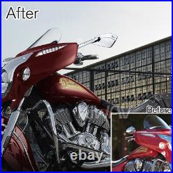 Bleu rétros CNC Cleaver style pour Harley softail dyna v-rod touring sportster