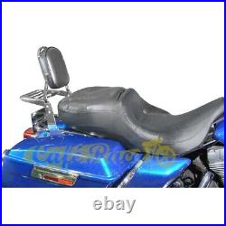 Dossier Chrome Avec Porte-Bagages pour Harley Davidson Touring De 1997 Au 2008