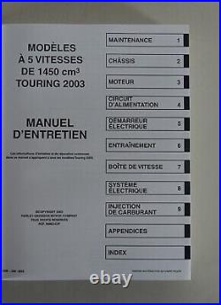Manuel D'Atelier Harley Davidson Touring Modèles 2003 Etat 08/2002
