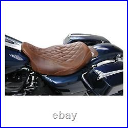 Mustang Large Tripper Solo Siège, Diamant Braun, pour Harley-Davidson Touring Mustang Large Tripper Solo Siège, Diamant Braun, pour Harley-Davidson Touring