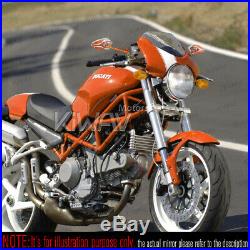 Orange mirrors for custom motorcycle chopper cruiser touring naked street bike