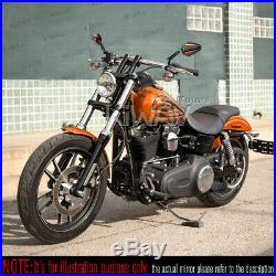 Pair rétroviseur Achilles noir + orange CNC pour Harley chopper cruiser touring