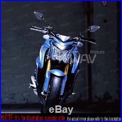 Rétroviseur Achilles 3D noir bleu pliable pour Harley chopper cruiser touring