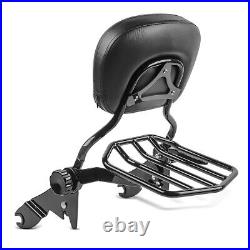 Sissy Bar avec porte bagages pour Harley Davidson Touring 09-20 noir