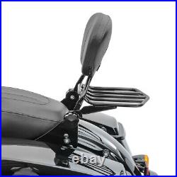 Sissy Bar avec porte bagages pour Harley Davidson Touring 09-20 noir