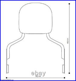 Sissy Bar avec porte bagages pour Harley Davidson Touring 09-20 noir